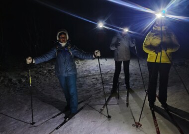 Ночная прогулка на беговых лыжах!